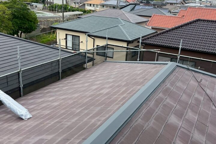 前橋市 S様 棟下地を木製から樹脂板に交換